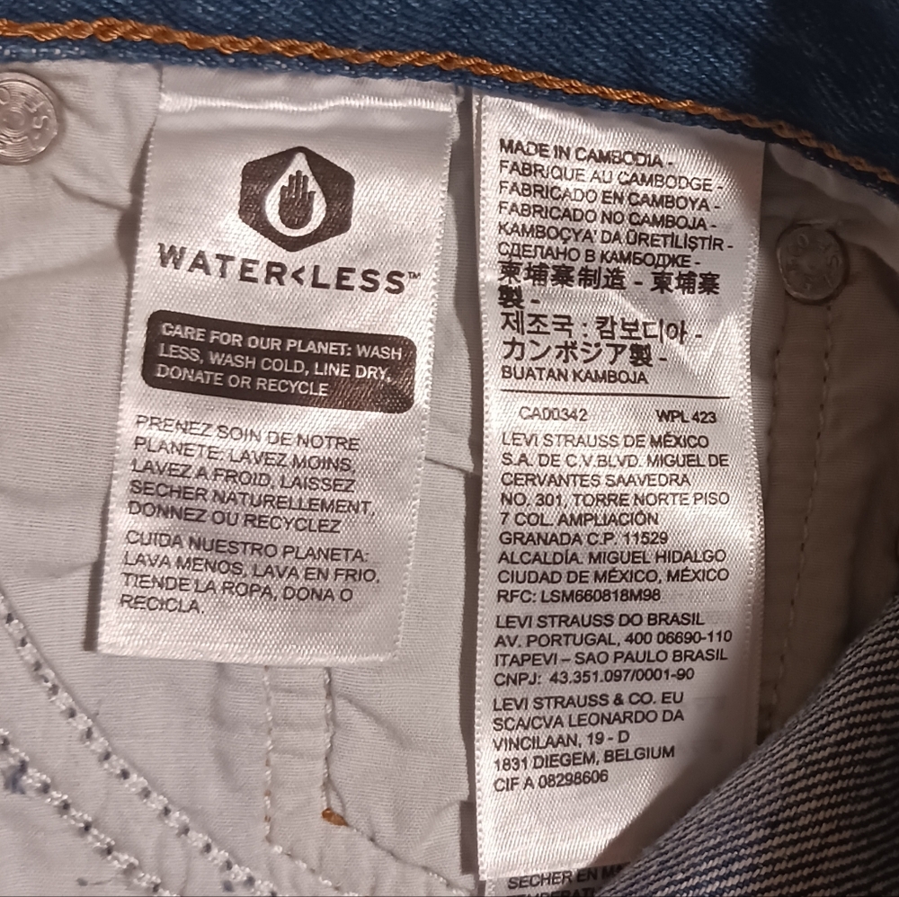 Levis Wedgie Premium Denim Straight Ankle Jeans Iconic Fit - Picture 11 of 13